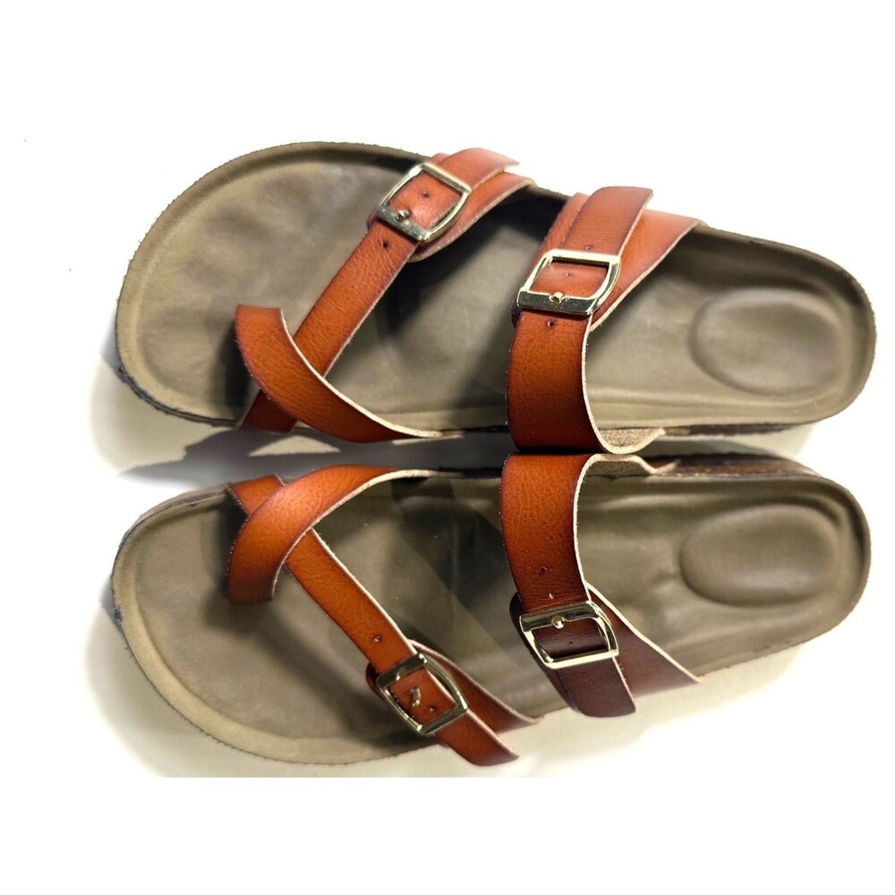 Madden Girl Bryceee Style Womens Strappy Cork Sandals In Brown With Adjustable B